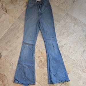 High-Rise Light Blue Flare Jeans for Women